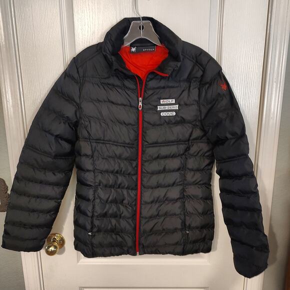Spyder Black Puffer Jacket Size M ID SUB-ZERO WOLF COVE - Picture 2 of 11